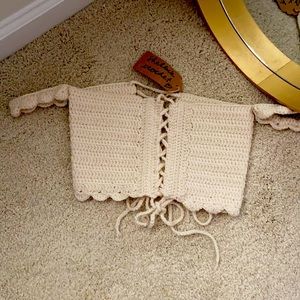 Rock Your Next Concert in this Boho Crochet Off-Shoulder Top